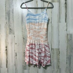 Ocean Drive Blue and Pink Tie-Dye Mini Dress
